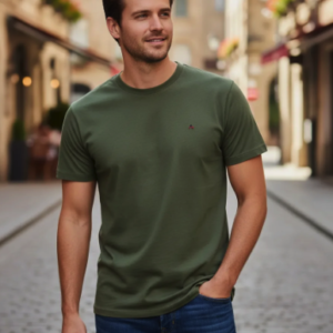ARAMIS CAMISETA BASICA ECO LISA  - VERDE MILITAR - G