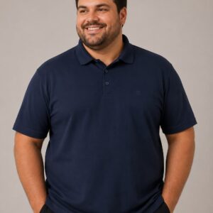 CAMISA POLO MC PIQUE LISO PLUS SIZE