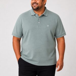 CAMISA POLO MC LISTRAS VISCOSE PLUS SIZE