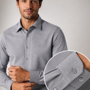 POGGIO CAMISA SOCIAL ML MALHA PIQUET TECH MILANO